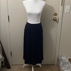 J.Crew Navy pleated long skirt